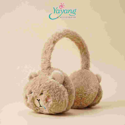 Yayang Earmuff Capybara Anak Plush Bulu Lembut Penutup Telinga Hangat Karakter Capybara Lucu Penghangat Telinga