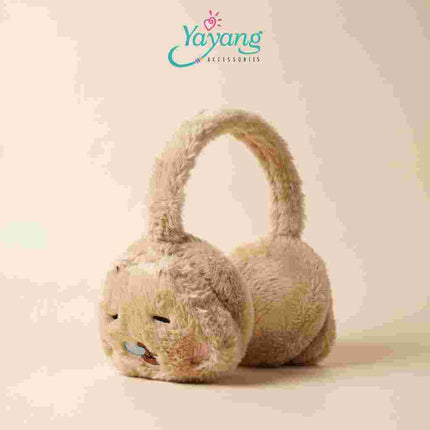Yayang Earmuff Capybara Anak Plush Bulu Lembut Penutup Telinga Hangat Karakter Capybara Lucu Penghangat Telinga