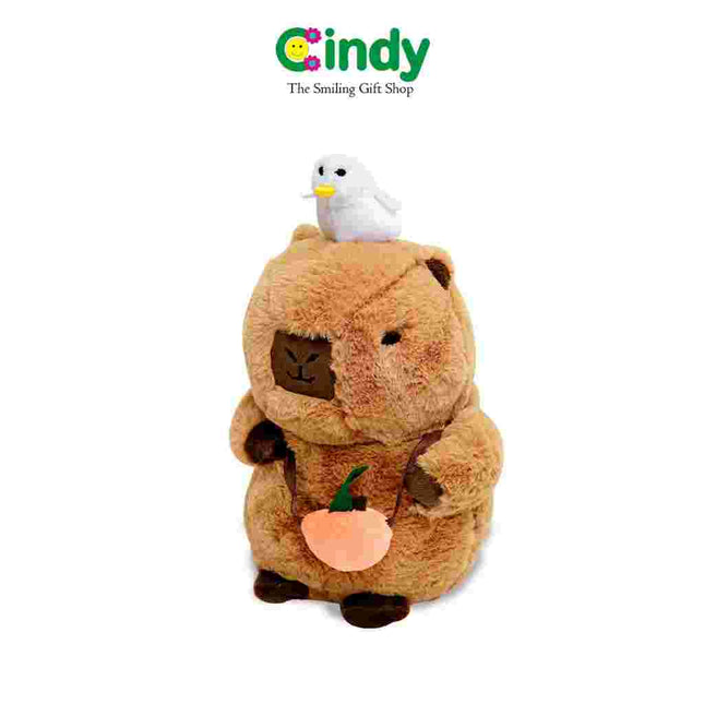 Cindy Boneka Capybara Bird Bag Lucu Lembut – Kapibara Plush Viral untuk Kado & Koleksi Ana
