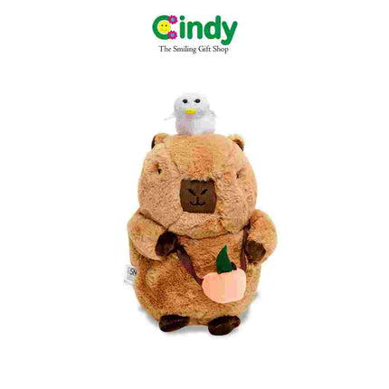 Cindy Boneka Capybara Bird Bag Lucu Lembut – Kapibara Plush Viral untuk Kado & Koleksi Ana