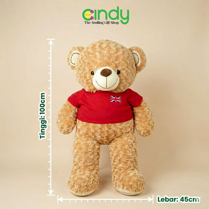 Cindy Giant Teddy Bear Tshirt Plush Toy Boneka Beruang Jumbo 1,5 Meter