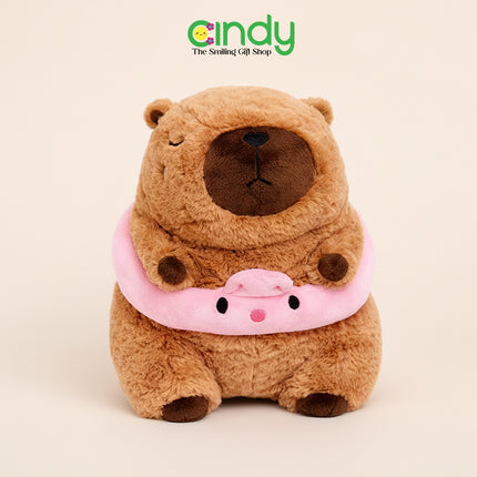 Cindy Boneka Capybara Lucu Lembut – Kapibara Plush Toy Viral dengan Pelampung untuk Kado Anak