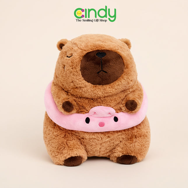 Cindy Boneka Capybara Lucu Lembut – Kapibara Plush Toy Viral dengan Pelampung untuk Kado Anak