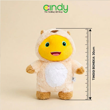 Cindy Boneka Nailong Animal Hoodie Mainan Mewah Costume Changing Lucu Lembut Karakter Dino Kuning