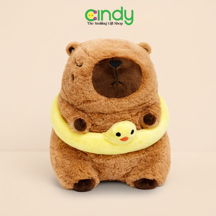 Cindy Boneka Capybara Lucu Lembut – Kapibara Plush Toy Viral dengan Pelampung untuk Kado Anak