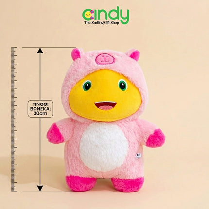 Cindy Boneka Nailong Animal Hoodie Mainan Mewah Costume Changing Lucu Lembut Karakter Dino Kuning