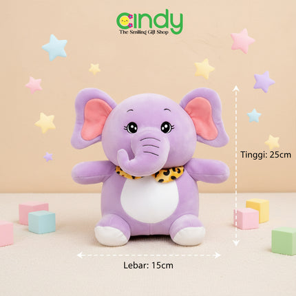 CINDY Cindy Boneka Gajah Emoy Soft Plush - Cute Baby Elephant Plush Toys - Mainan Anak Hadiah Ulang Tahun