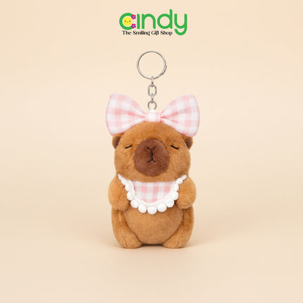 CINDY Gantungan Kunci Capybara Ribbon - Aksesoris Hiasan Tas Capybara Lucu - CBG1353