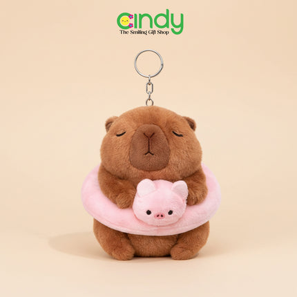 CINDY Gantungan Kunci Capybara Ribbon - Aksesoris Hiasan Tas Capybara Lucu - CBG1353