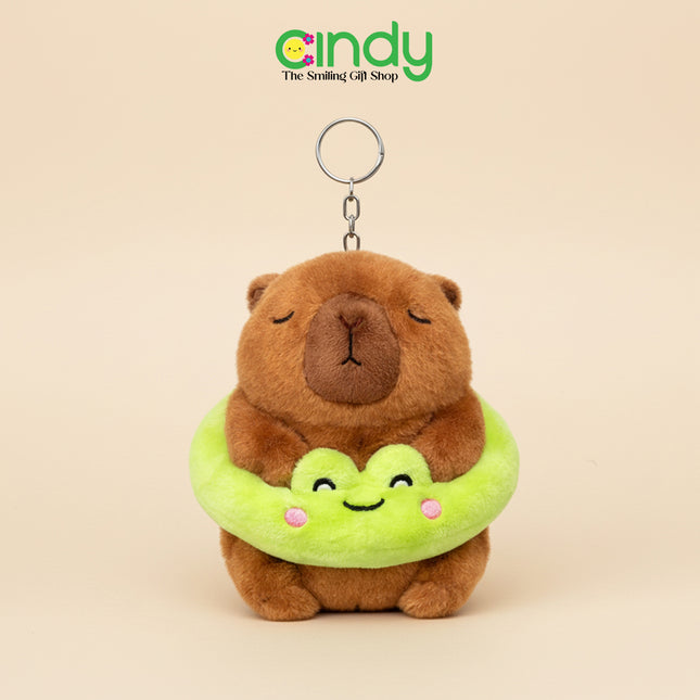 CINDY Gantungan Kunci Capybara Ribbon - Aksesoris Hiasan Tas Capybara Lucu - CBG1353