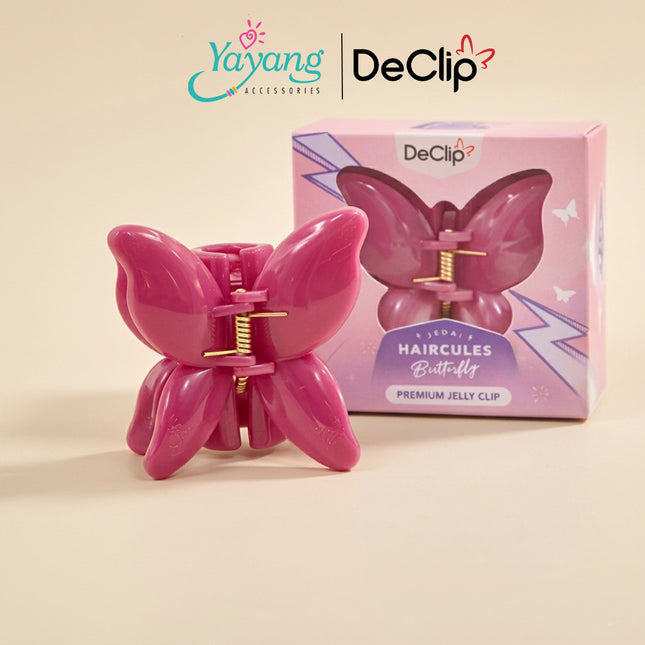 Yayang x Declip Jedai Butterfly Haircules Jepit Kupu Gigi 4 Ukuran 4,5CM - Aksesoris Jepitan Rambut