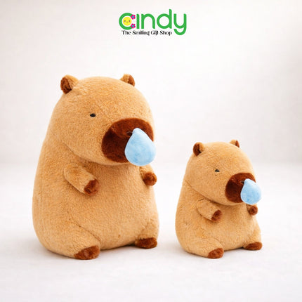 Cindy Boneka Capybara Lucu Ingus Bisa Ditarik - Kapibara Plush Toy Imut untuk Kado & Mainan Anak