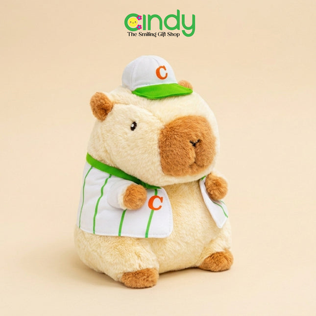 Cindy Boneka Mainan Karakter Capybara Baseball - Mainan Anak Lucu Karakter Kapibara Baseball Topi Baju