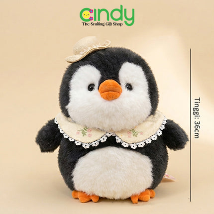 Boneka Penguin Topi Lucu Plush Toy -  Boneka Anak Premium Lembut & Empuk Kado Ulang Tahun