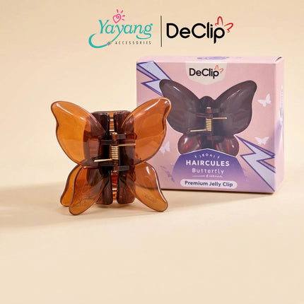 Yayang x Declip Jedai Butterfly Haircules Jepit Kupu Gigi 4 Ukuran 4,5CM - Aksesoris Jepitan Rambut