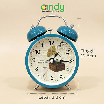 Jam Weker Analog Vintage Classic Alarm Clock - Meja Klasik Bunyi Keras Retro Lucu Estetik