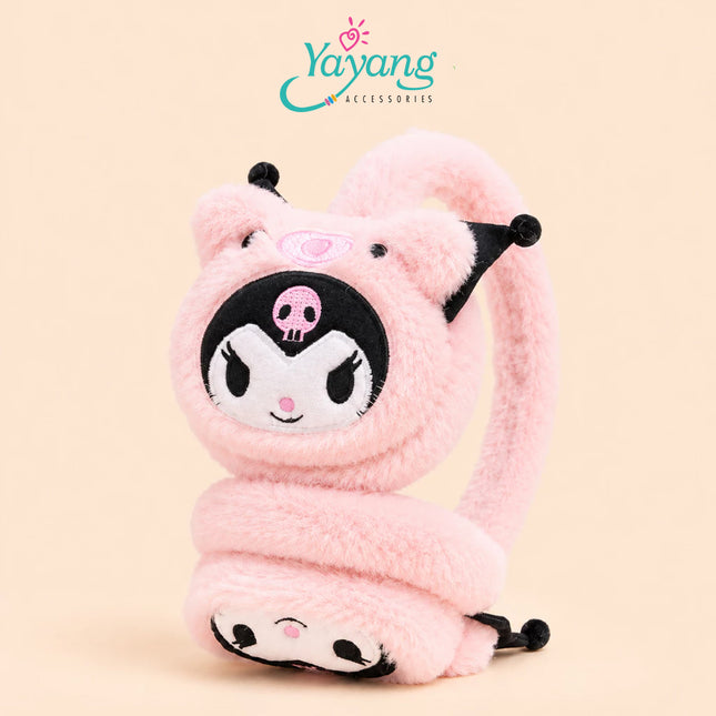 YAYANG Earmuff Bayi Sanrio Kuromi - Alat Penutup Telinga Anak Anti Dingin - Aksesoris Fashion Bayi