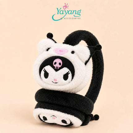 YAYANG Earmuff Bayi Sanrio Kuromi - Alat Penutup Telinga Anak Anti Dingin - Aksesoris Fashion Bayi