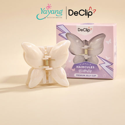 Yayang x Declip Jedai Butterfly Haircules Jepit Kupu Gigi 4 Ukuran 4,5CM - Aksesoris Jepitan Rambut