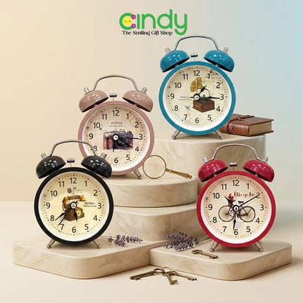 Jam Weker Analog Vintage Classic Alarm Clock - Meja Klasik Bunyi Keras Retro Lucu Estetik