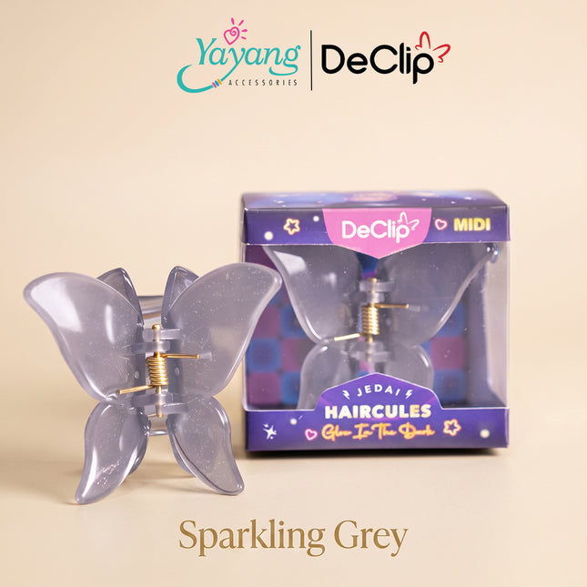 YAYANG x DeClip Jedai Butterfly Haircules Jepit Kupu Gigi 4 Ukuran 4,5CM -Aksesoris Fashion Rambut