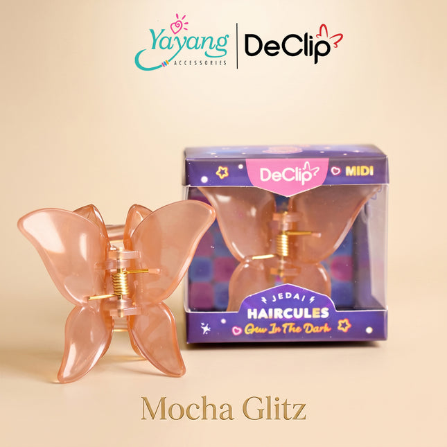 YAYANG x DeClip Jedai Butterfly Haircules Jepit Kupu Gigi 4 Ukuran 4,5CM -Aksesoris Fashion Rambut