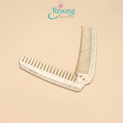 YAYANG Sisir Rambut Lipat Bahan Jerami - Alat Kecantikan Styling Rambut - Travel Hair Comb - NZS0538