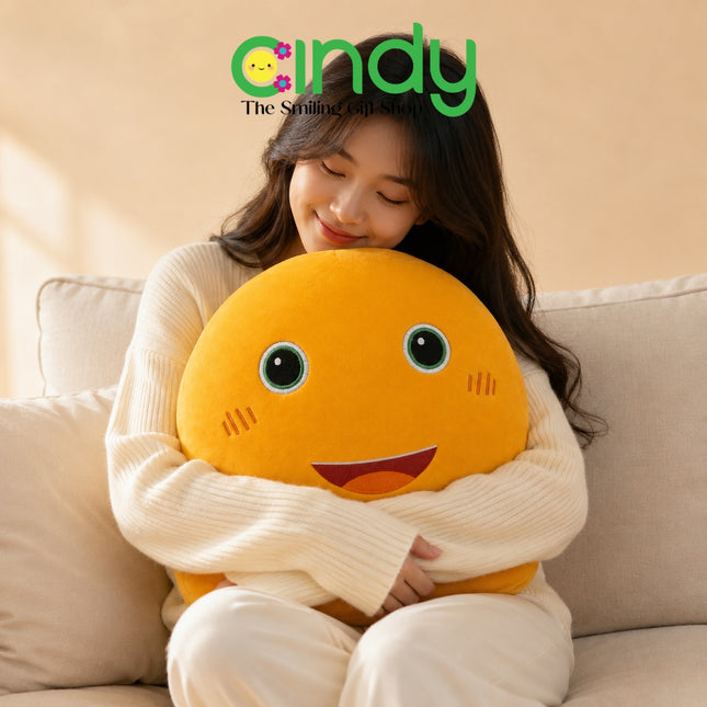Cindy Set Boneka Kepala & Guling Karakter Dino Nailong Kuning