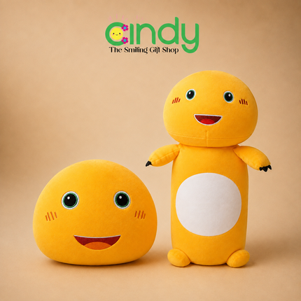 Cindy Set Boneka Kepala & Guling Karakter Dino Nailong Kuning