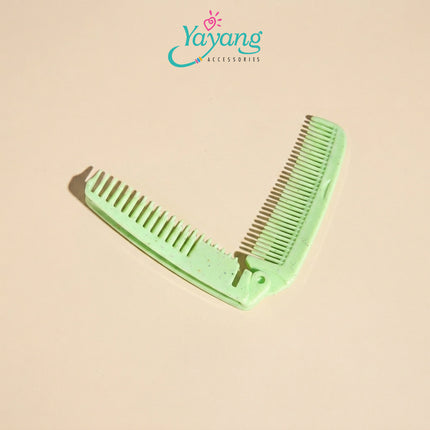 YAYANG Sisir Rambut Lipat Bahan Jerami - Alat Kecantikan Styling Rambut - Travel Hair Comb - NZS0538