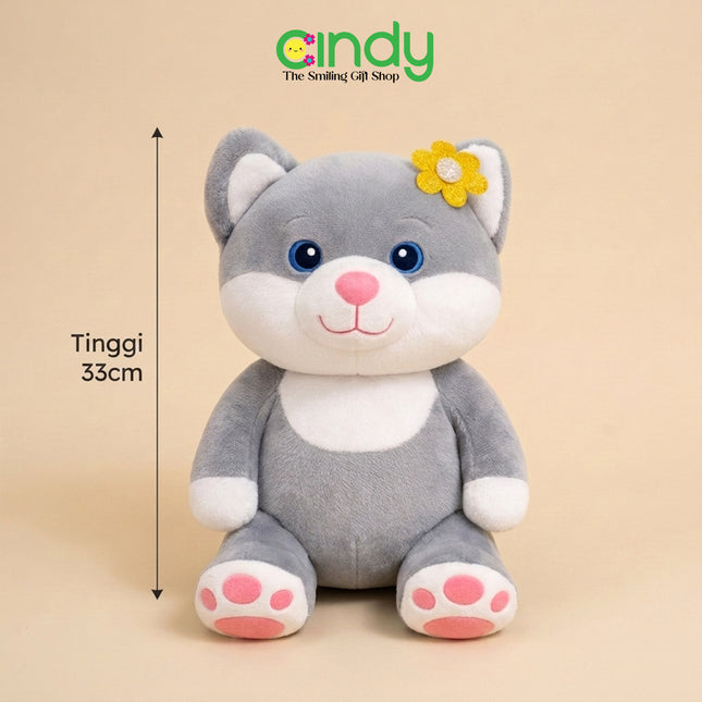 CINDY Boneka Sitting Animal Little Fox - Mainan Plush Toy Lembut untuk Kado Ulang Tahun Anak