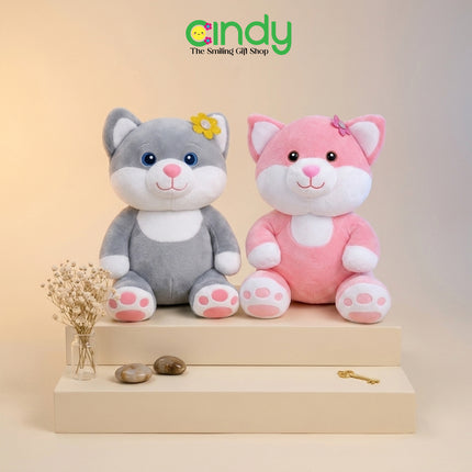 CINDY Boneka Sitting Animal Little Fox - Mainan Plush Toy Lembut untuk Kado Ulang Tahun Anak