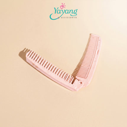 YAYANG Sisir Rambut Lipat Bahan Jerami - Alat Kecantikan Styling Rambut - Travel Hair Comb - NZS0538