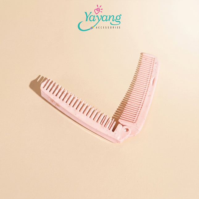 YAYANG Sisir Rambut Lipat Bahan Jerami - Alat Kecantikan Styling Rambut - Travel Hair Comb - NZS0538