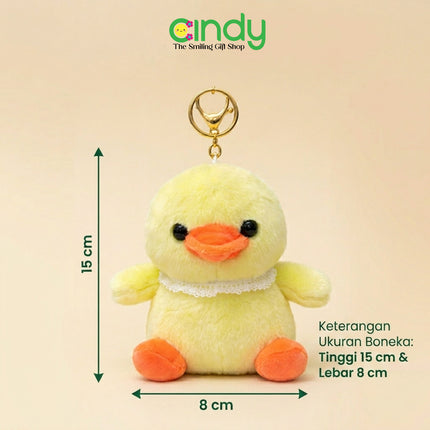 Cindy Gantungan Kunci Boneka Plush Lucu Premium Keychain Hewan Imut Bunny Penguin Elephant Duck Soft Doll Aksesoris Tas Anak