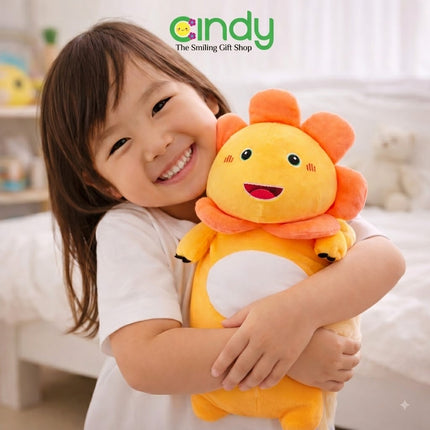 Cindy Boneka Guling Karakter Bunga Matahari Cute Flower Plush Toy 40cm