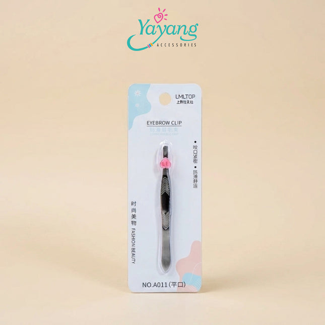 Yayang Pinset Alis Stainless Steel Precision Eyebrow Clip Pink Heart Series