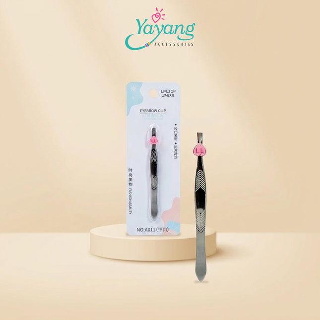 Yayang Pinset Alis Stainless Steel Precision Eyebrow Clip Pink Heart Series