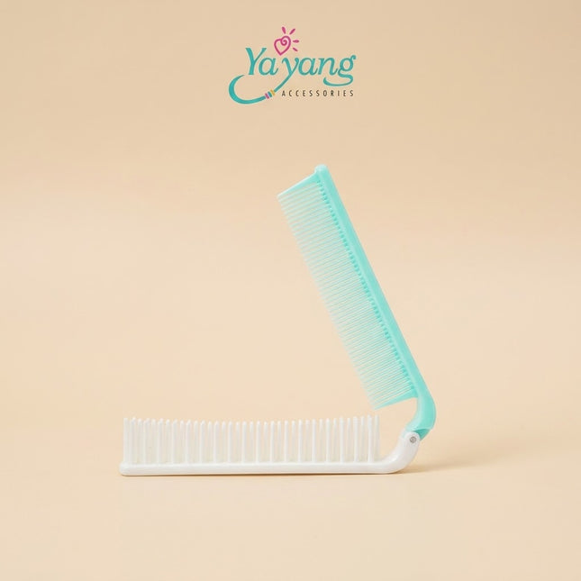 YAYANG Sisir Lipat  Warna Pastel - Travel Size Travelling Kit New- NZS0547