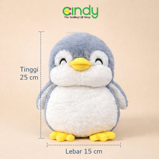 Cindy Boneka Penguin Bulat Senyum Happy Penguin Soft Plushie