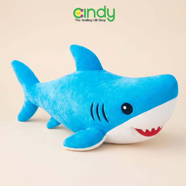 Cindy Boneka Bantal Karakter Hiu Biru Lucu Cute Blue Shark Soft Plushie
