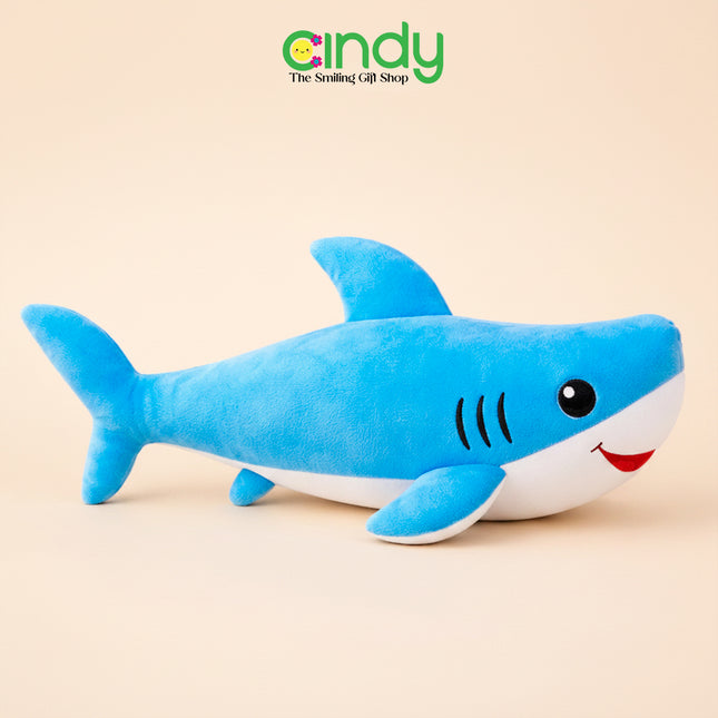 Cindy Boneka Bantal Karakter Hiu Biru Lucu Cute Blue Shark Soft Plushie