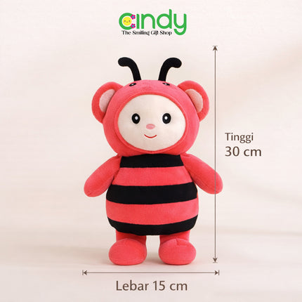 Cindy Boneka Hewan Lebah & Kumbang Lucu – Animal Bee Ladybug Plush Toy Lembut untuk Kado Anak