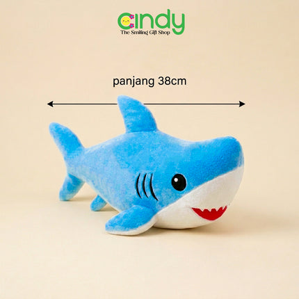 Cindy Boneka Bantal Karakter Hiu Biru Lucu Cute Blue Shark Soft Plushie