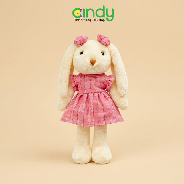 Cindy Boneka Kelinci Gaun Merah Cantik – Bunny Plush Toy Lembut Hadiah Anak & Kado Lucu