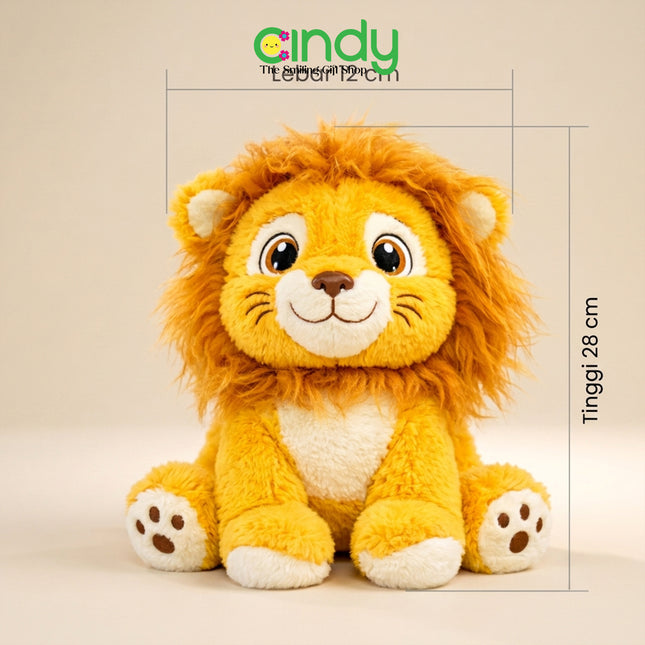 Cindy Boneka Animals Series Lion Cute Eye Tangled Hair - Boneka Singa Lucu Premium Super Lembut