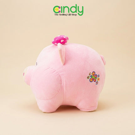 Cindy Pig Plush Toy Pink Lucu Lembut – Boneka Babi Pita Imut untuk Kado & Mainan Anak