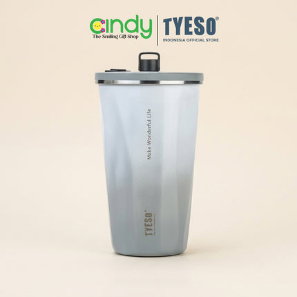 Tyeso Tumbler Gelas Kopi Gradasi Portable 600ml Stainless Steel Sedotan TS-8848 Original