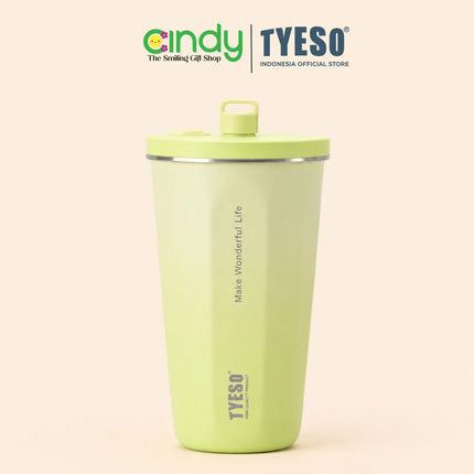Tyeso Tumbler Gelas Kopi Gradasi Portable 600ml Stainless Steel Sedotan TS-8848 Original