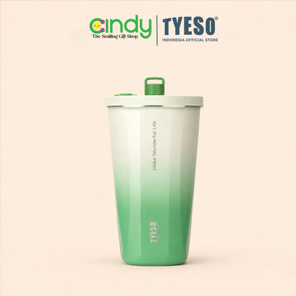 Tyeso Tumbler Gelas Kopi Gradasi Portable 600ml Stainless Steel Sedotan TS-8848 Original